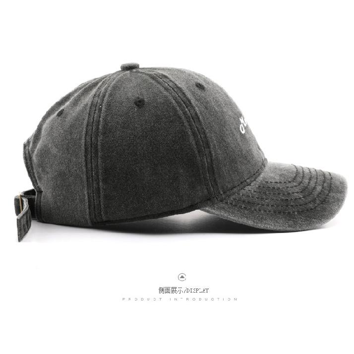 Men's washed letter embroidered baseball cap, suitable for outdoor activities, providing sun protection and shade