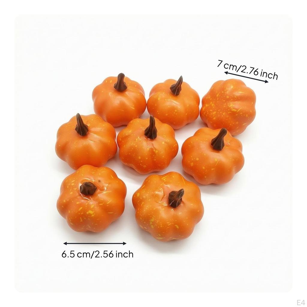 7 Pezzi Zucca Artificiale Stagionale in Schiuma Decorazioni Decorative per Artigiani,