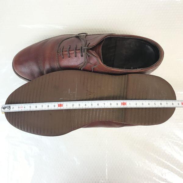 80s-90s Dexter Saddle Balmoral Plain Toe Shoes 7.5WW 25.5cm Brown(USED)