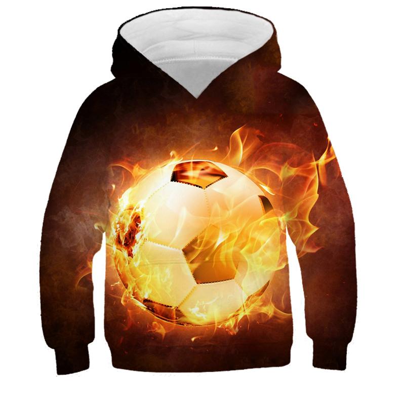 

Толстовки с капюшоном 3D-принт Футбольные сетки Толстовки для мальчиков и девочек Унисекс С капюшоном Модные толстовки для детей Длинные рукава Одежда Пальто 160CM