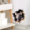 Mouse Hole Wall Sticker, Funny and Cute Mouse Hole Window Sticker, Suitable for Living Room, Bedroom, Kitchen, Wall, Stairs, Bathroom, Home Decor