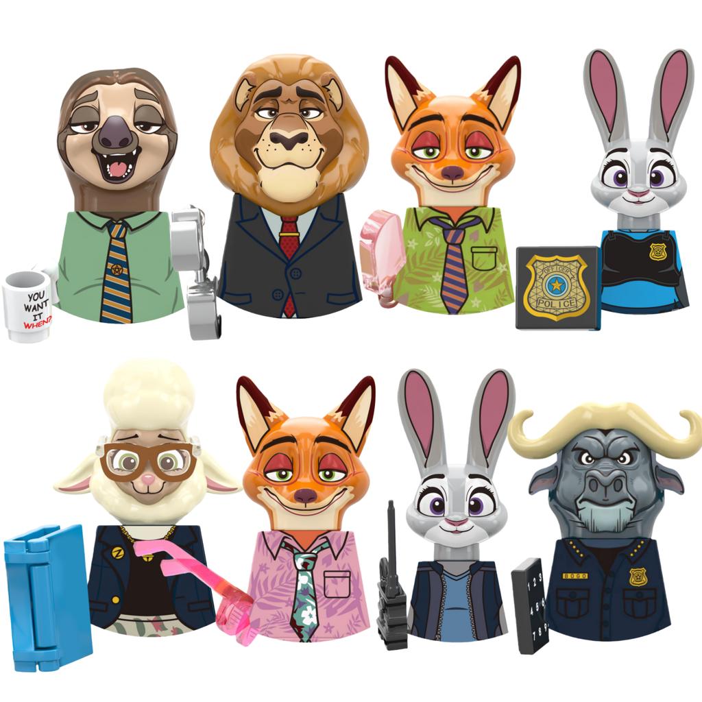 Zestaw niespodzianka RT8012 Gorąca Seria Filmowa Mini Figurki Akcji królik Modele Komiksowe Klocki Budowlane Kreatywne Akcesoria Prezenty Zabawki