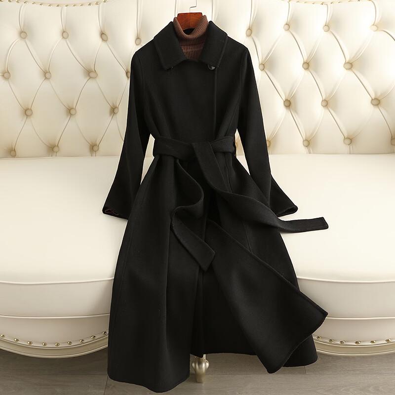 Kaiser Women's 100% Wool Double-Sided Long Coat