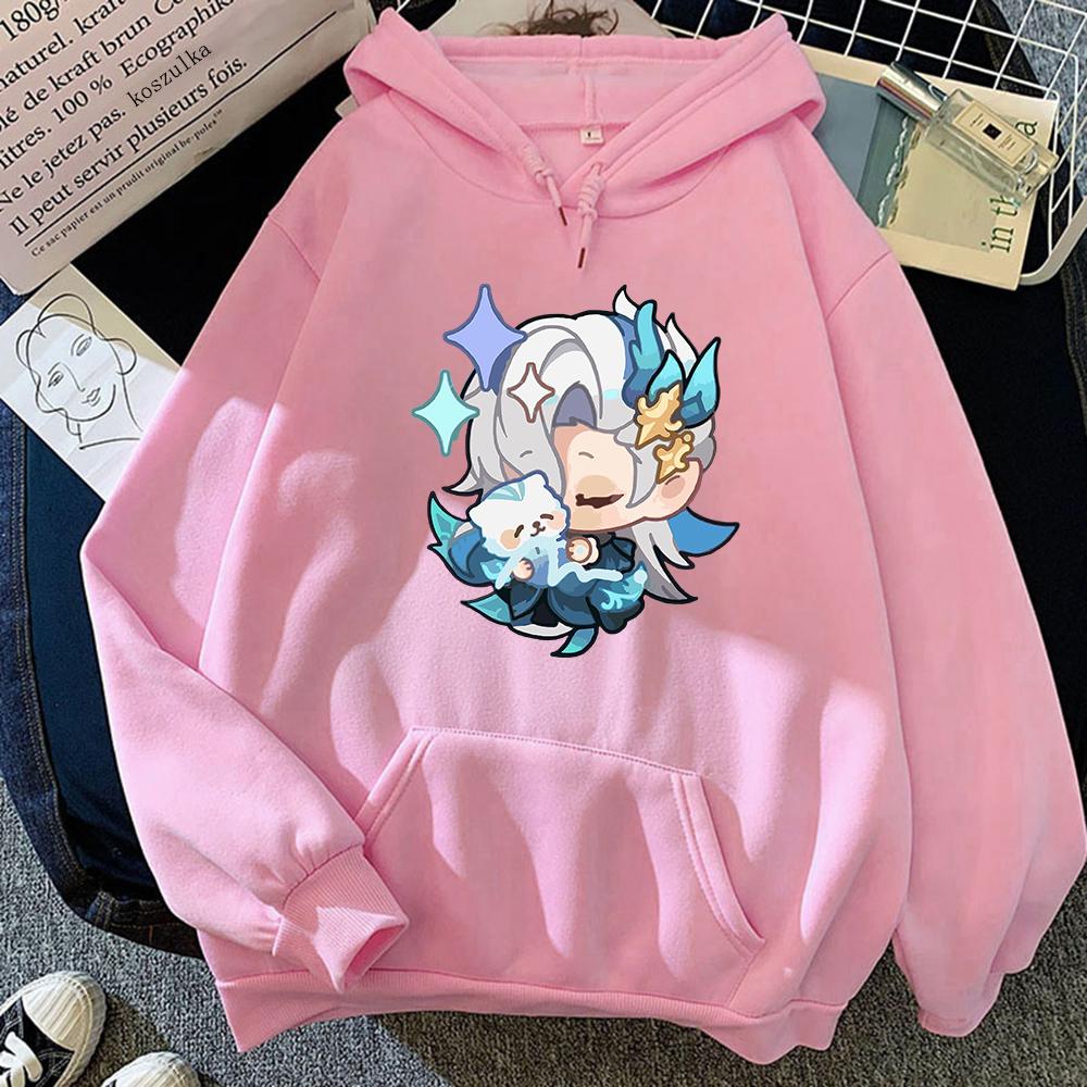 2025 Anime Genshin Impact Neuvillette Hoodie Kawaii Women_men Hoodie Funny Unisex Sweatshirt Vintage Aesthetic Harajuku clothing