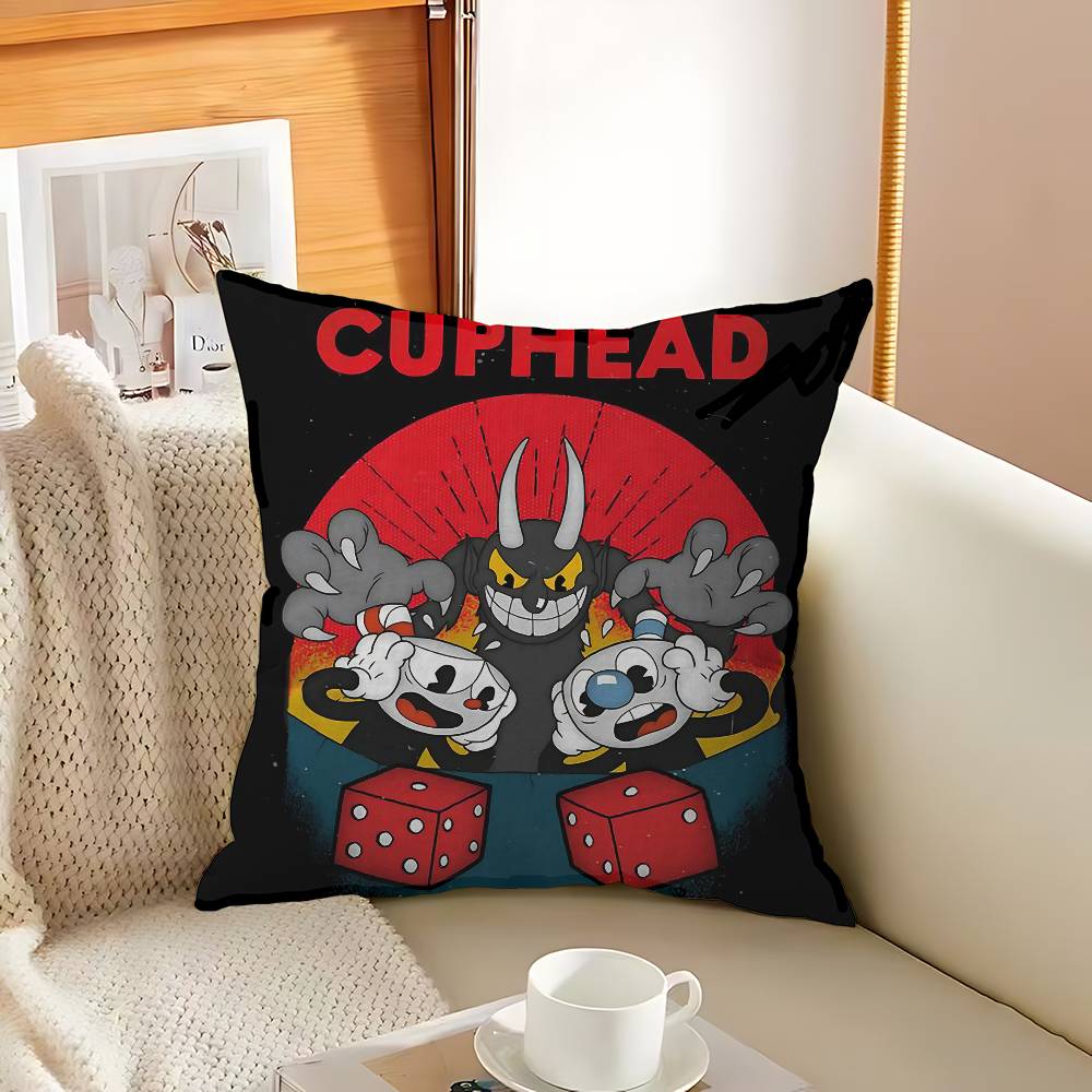 

Popular Animation C-Cuphead S-Show Pillow Gift Home Office Decoration Pillow Bedroom Sofa Car Cushion CoverPillow Case 12x12Inch