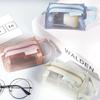 Large Capacity Transparent Cosmetic Bag Fresh Color Toiletry Storage Bag Mesh Makeup Bag  Outdoor