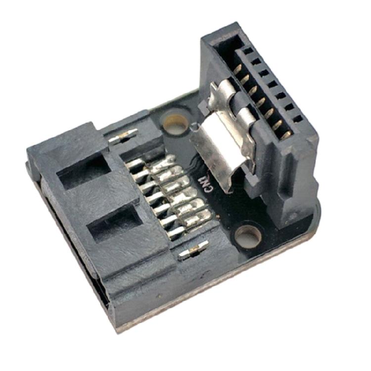 SATAs 7Pin Female to Male 90 Degree Angled Adapter for Desktop Motherboards SSDs HDD Installation