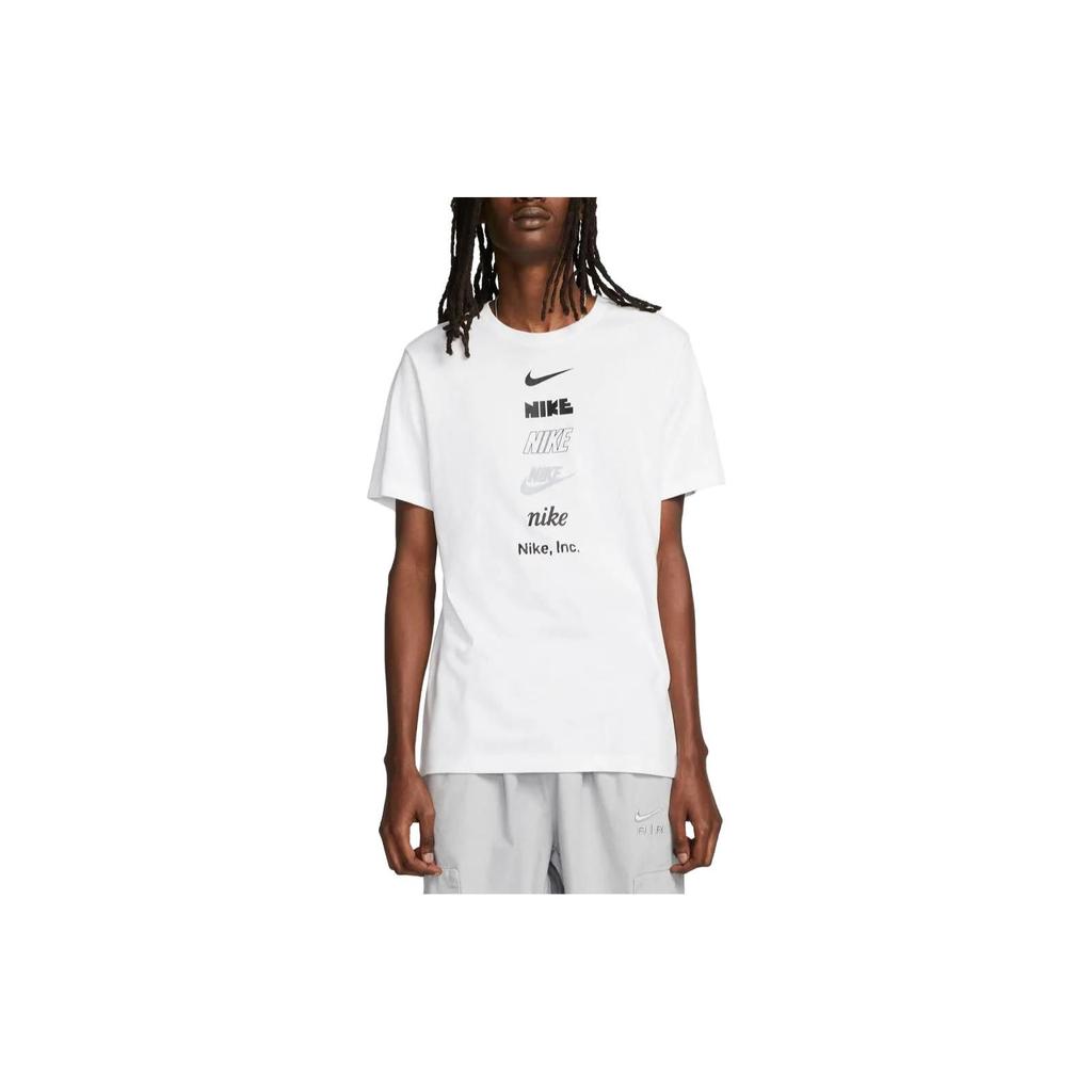 Nike Alphabet Print Round Neck Casual Pullover Short-Sleeve T-Shirt Men Tops White DZ2875-100