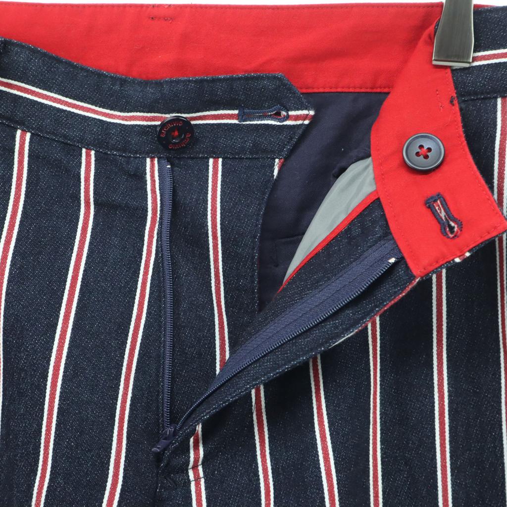 Beauty products ARCHIVIO Striped Pattern golf Long pants 48 black Men's Used