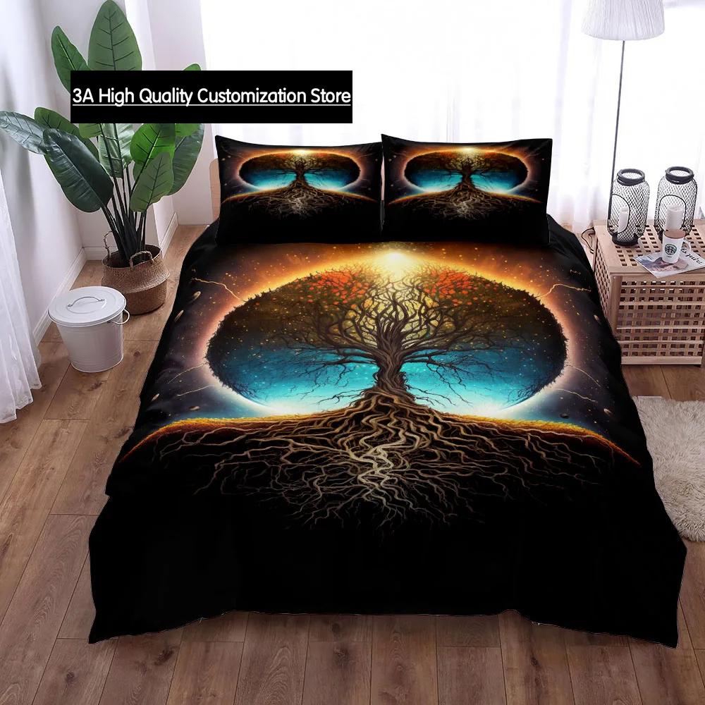 Yggdrasil Tree Of Life Duvet Cover Set King Queen Double Twin Single Bed Linen Set Quilt Cover