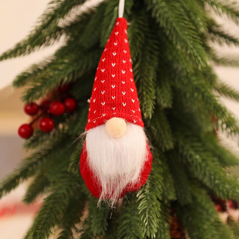 Christmas Knit Faceless Old Man Tree Ornaments - Small Hanging Pendants