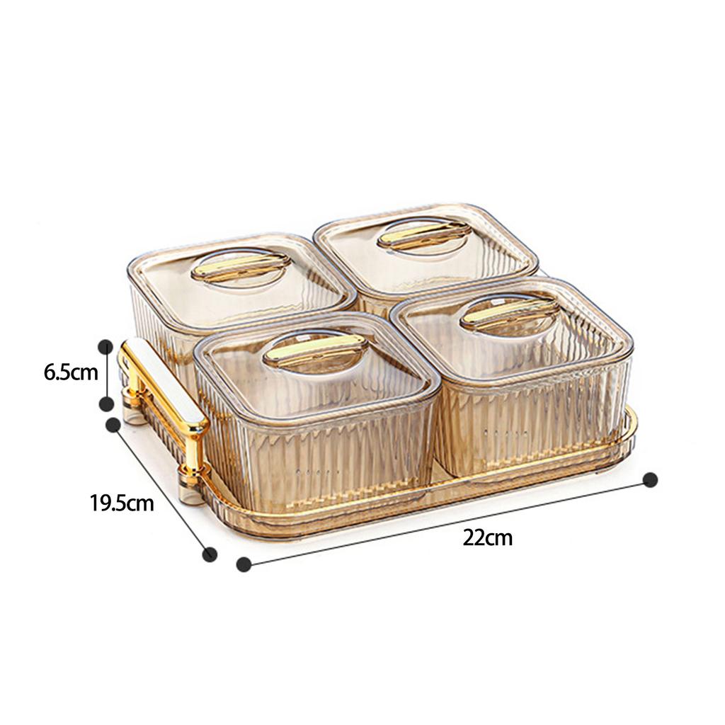 Caddy Serving Platter Serving Bowls Condiment Tray Dessert Dividing Plate Fruit Snacks Serving Platter for Kitchen Wedding Nuts