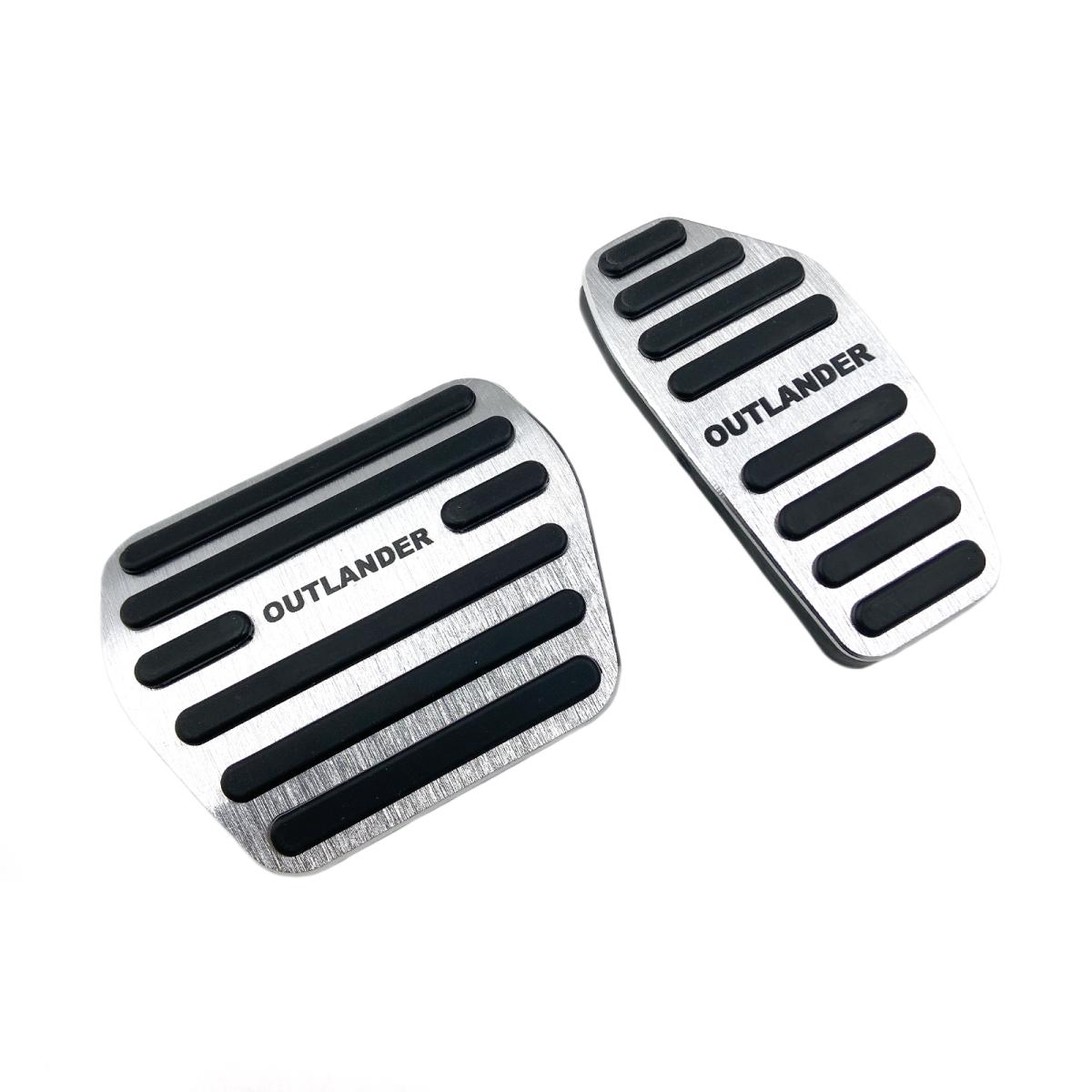 For Mitsubishi Outlander 4    2024 Car Fuel Accelerator Brake Pedal Cover Trim Non-Slips Pad Car Styling Accessories AT Silver