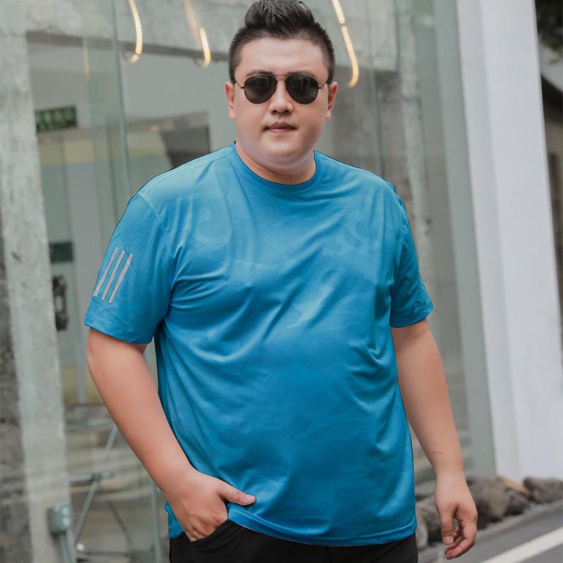 T-shirt a maniche corte da uomo T-shirt dimagrante da fitness ad asciugatura rapida sottile ghiaccio traspirante da corsa corta