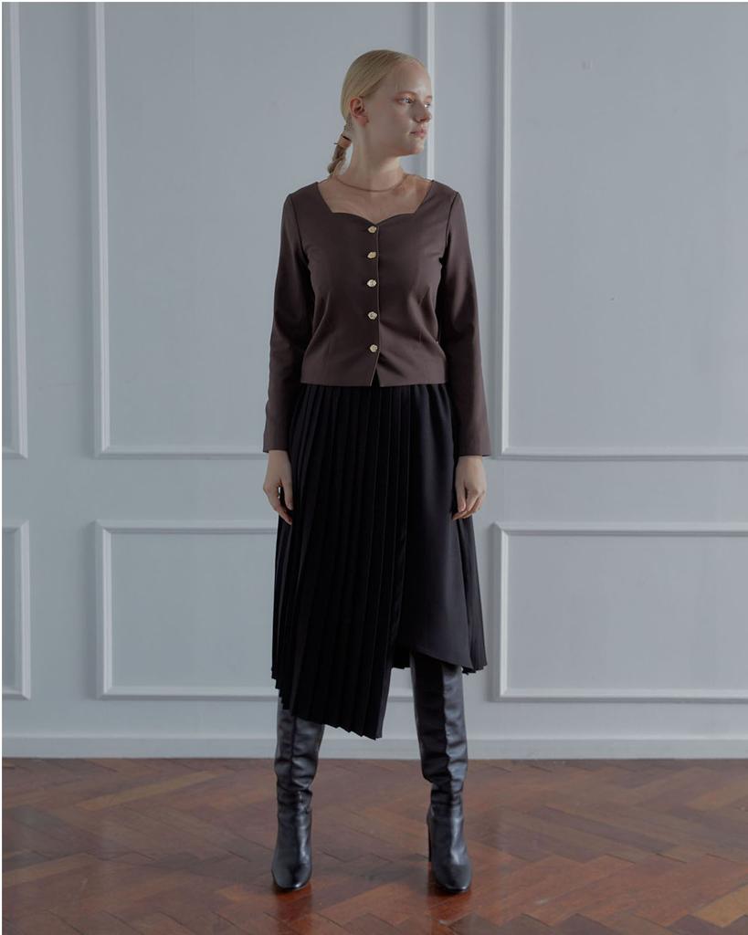 SALON DE SEOUL Amelia Blouse Jacket - Brown