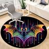 1pc Neon Bat Print Chair Carpet for Office Non-Slip, Machine Washable Rug for Office, Room - Holiday Decor, Machine Made yy251016134