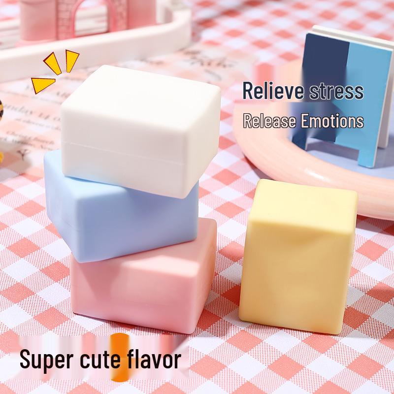 Creative Xiaohongshu-Inspired Squishy Tofu Stress Relief Toy