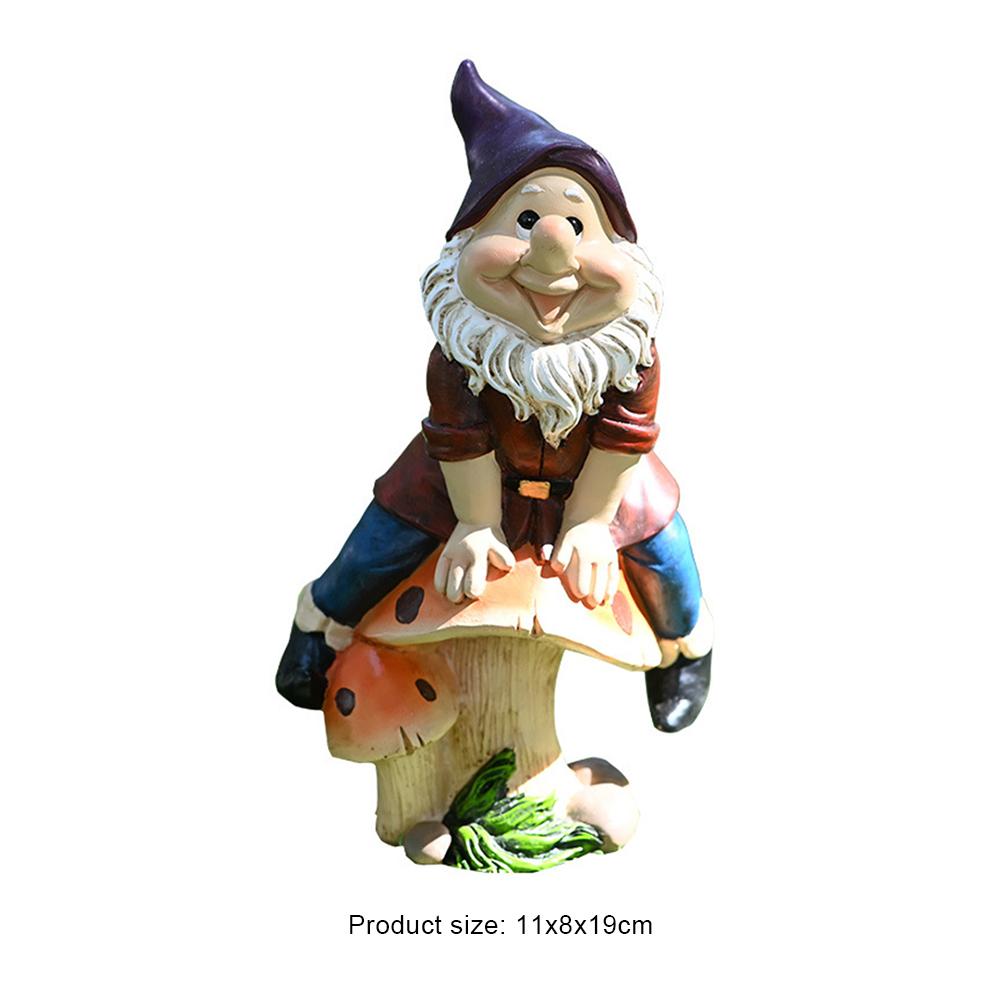 Micro Middle Finger Gnome Statue 3D Drunk Gnome Statue Mini Resin Doll Garden Decoration Resin Garden Figurines Garden Gnomes