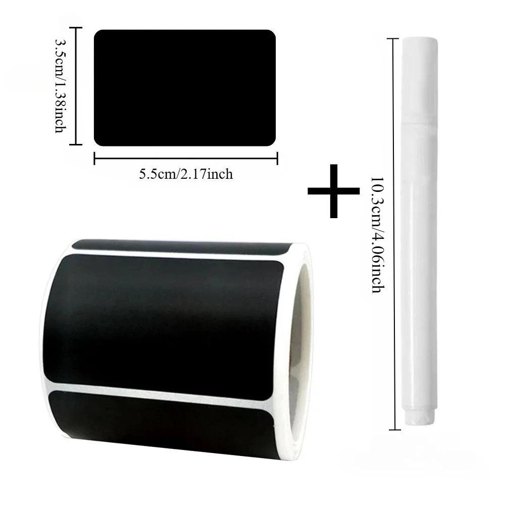 120 szt./rolka Wodoodporne Olejoodporne Usuwalne Naklejki Etykiety na Żywność na Słoiki Pojemniki Butelki na Przyprawy Zawierają Pisak