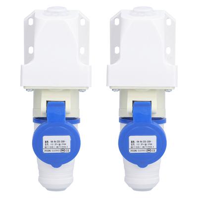 2 Set Spina Industriale Presa 3 Pin Connettore di Alimentazione Circolare Accessori 220250V 16A 2P+T