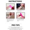 24pcs Flesh Color Press On Nail Gradient Powder Square Short Imitation Plate Fake Nails for Girl Women Gift Cute File Strip