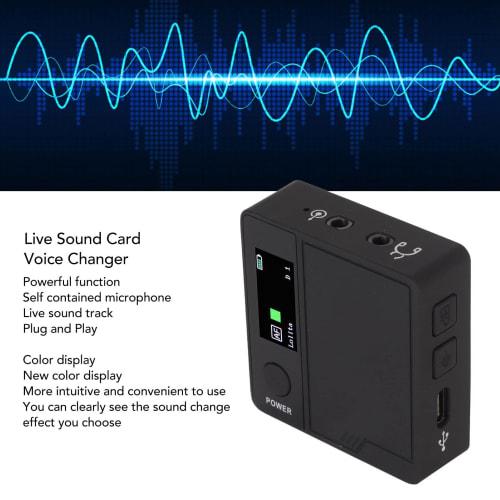 Portable Live Sound Card Voice Changer - 11 Sound Effects, Color Screen Display, Optimized Sound, Strong Compatibility, Wide Applications Such As Kara
