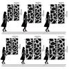 Set Of 2 Black White Leopard Print Curtains Pole Bag Christmas Decorations Home Room Curtain Made Polyester