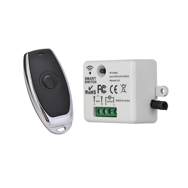 220V Wireless Remote Switch & Compact Power Control Board with Metal Chili Remote