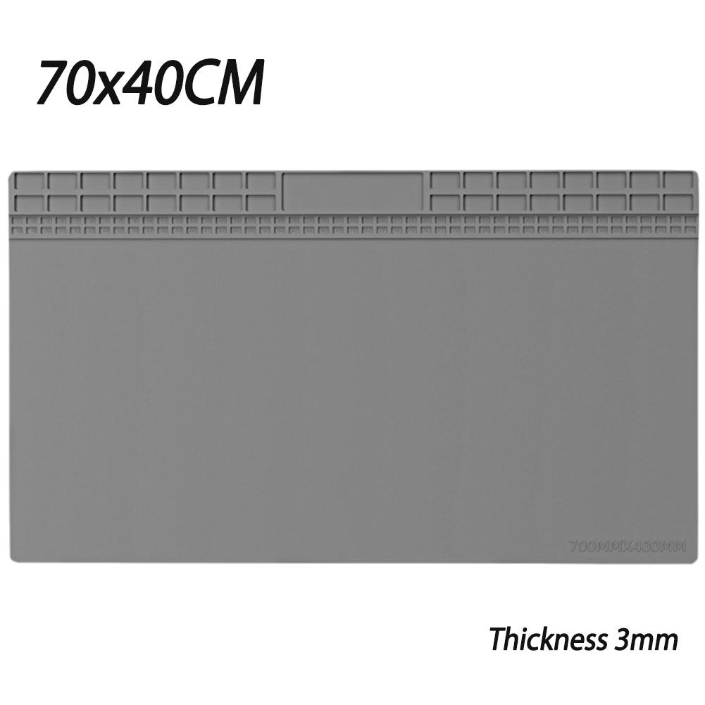 Silicon Insulation Pad Heat-Resistant Repair Work Mat 70*40CM Work Pad Soldering Mat for Electronic Phone Laptop Watch Repair
