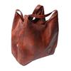 PU Leather Shoulder Bag Women Fashionable Elegant Large Capacity Zipper Handbag with Magnetic Snap Brown Free Size