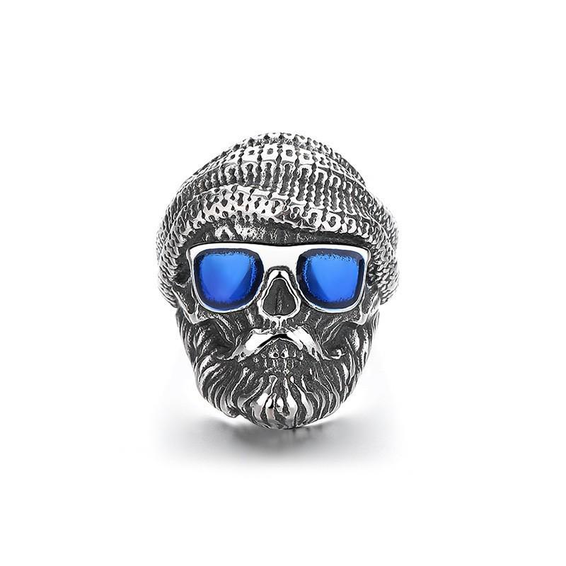

Retro European-American Punk Skull Sunglasses Ring – Men s Cool, Unique Street Dance Style. Adjustable Open Size