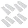 4PCS Rectangular Clear Storage Containers Stackable Fridge Organizer Bins for Onions Cilantro Garlic Pasta Eggs