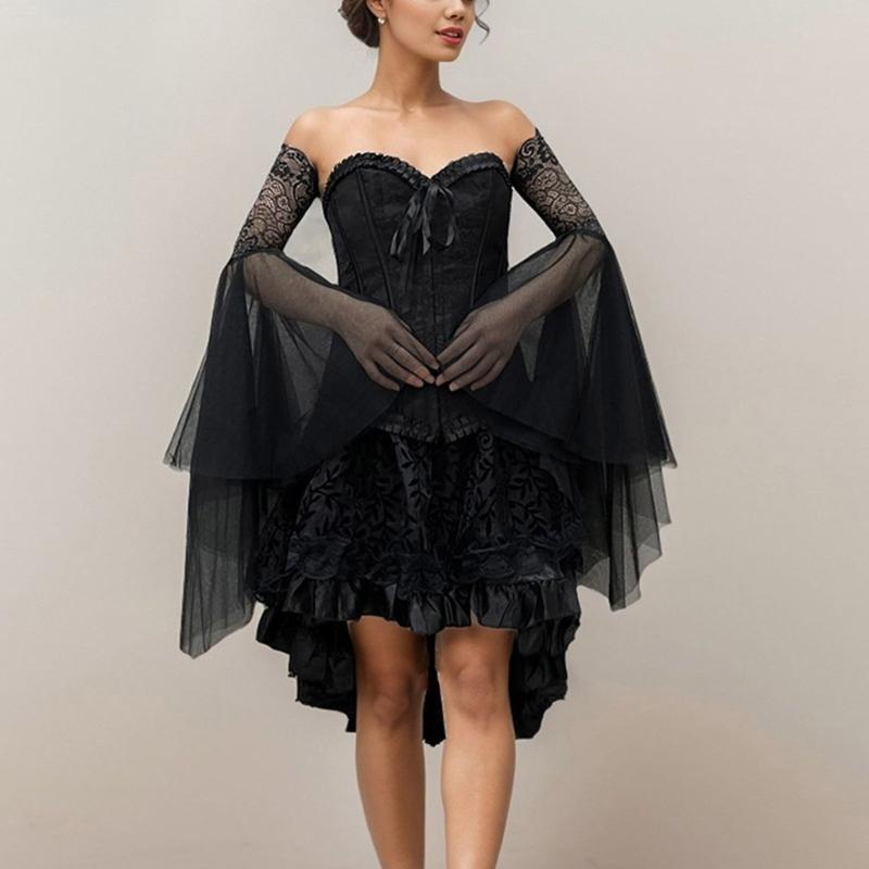 Victorian Flared Arm Sleeves Coverage For Gothic Costume Halloween Event Theme Stage Performances and Evening Party