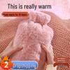 PVC Explosion-Proof Hot Water Bottle with Plush Cover and Double Hand Insert