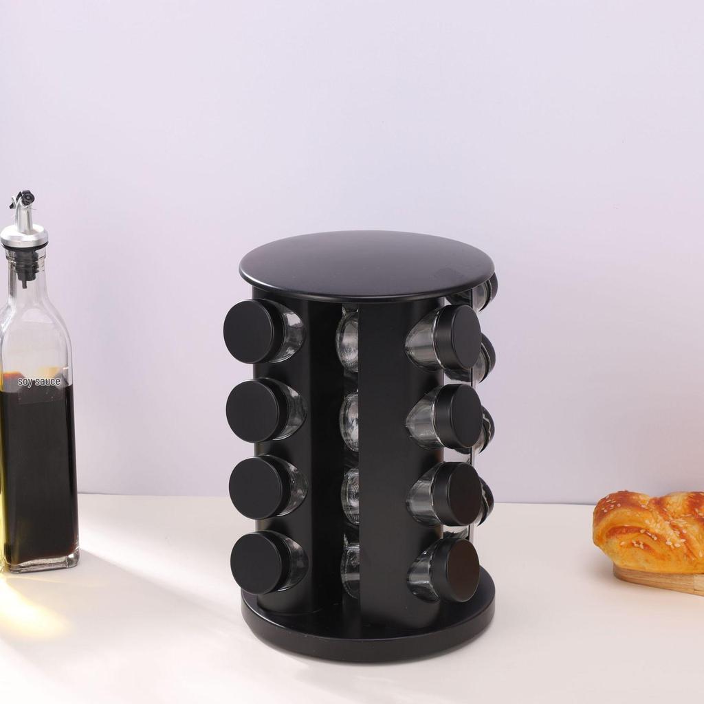 Rotatable Stainless Steel Kitchen Spice Rack - Multi-functional, Portable Seasoning Organizer