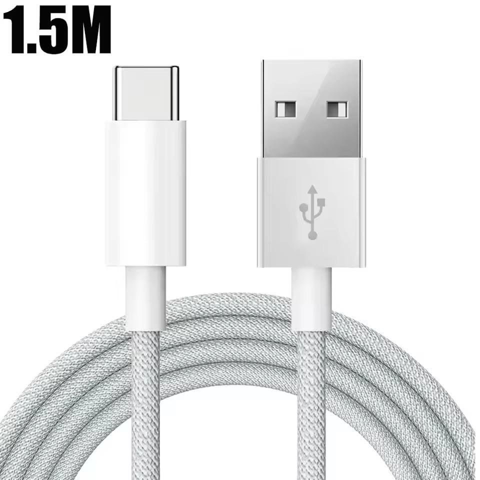 60W USB to USB-C Carplay Fast Charging Cable For Apple iPhone 16 Pro Max 15 Plus Type C Charge For Xiaomi Samsung Cable