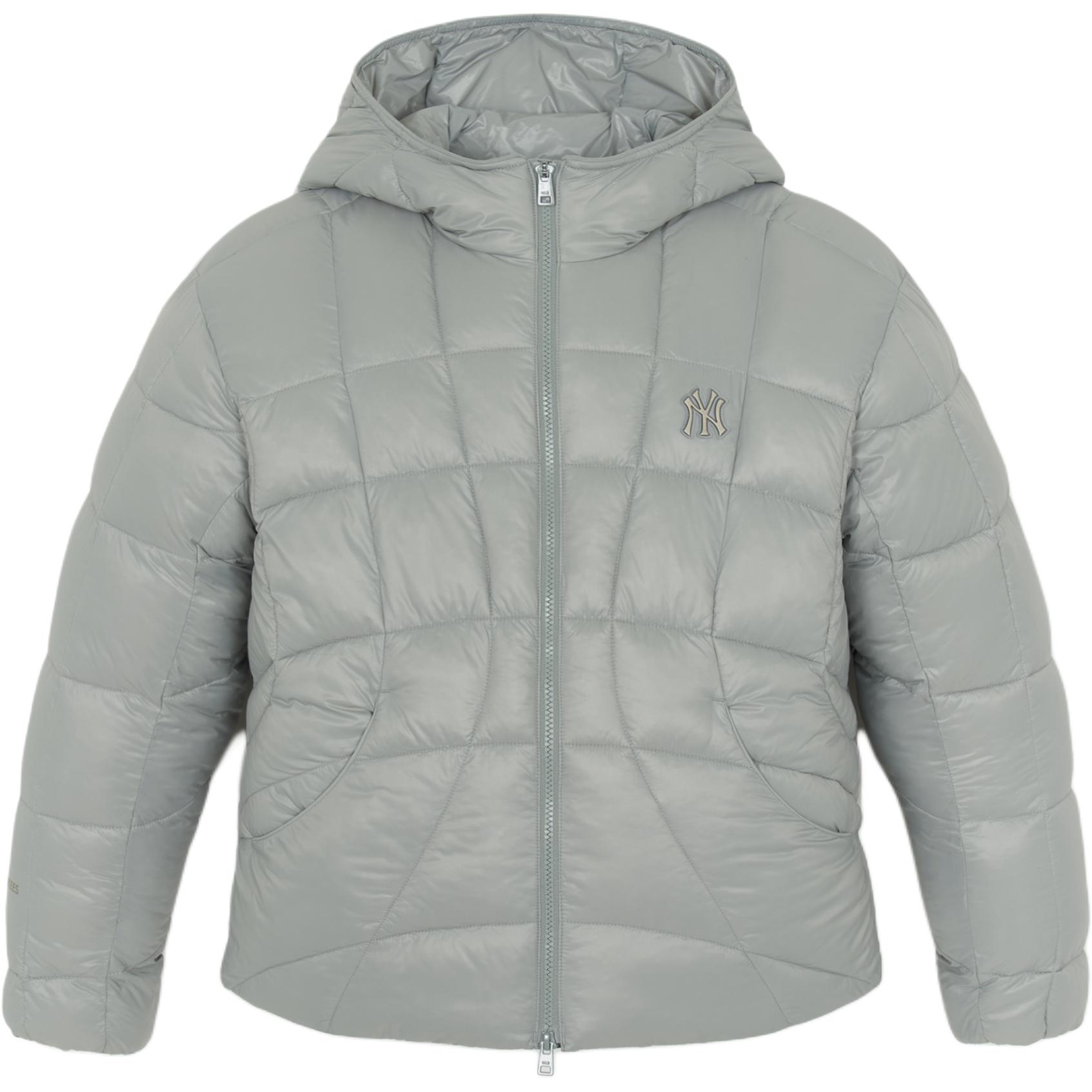 MLB Puffer Jackets Unisex Gray Hooded Moderate Other 3APDB0356-50GRL L