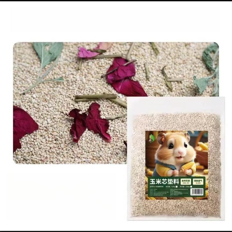 Natürliche essbare Maiskolben Einstreu Geruchsbeseitigend Bequem Staubfrei Blumenduft Deodorant für Hamster Rennmaus Chinchilla