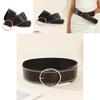 Punk Style Rivet Belt With Round Alloy Buckle For Fashionable Streetwear