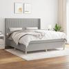 3132169 vidaXL Divan Bed with Mattress Light Grey 180x200cm Fabric