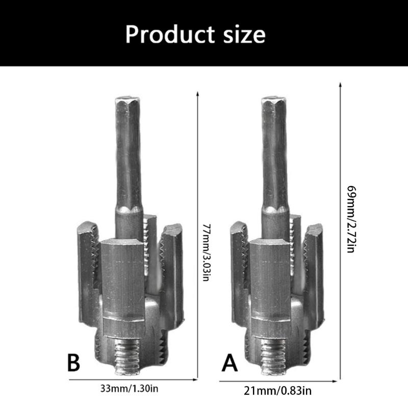 Set of 2 Double Function Internal & External Pipe Threading Tool Carbon Steel For Precise Professional & DIY Projects