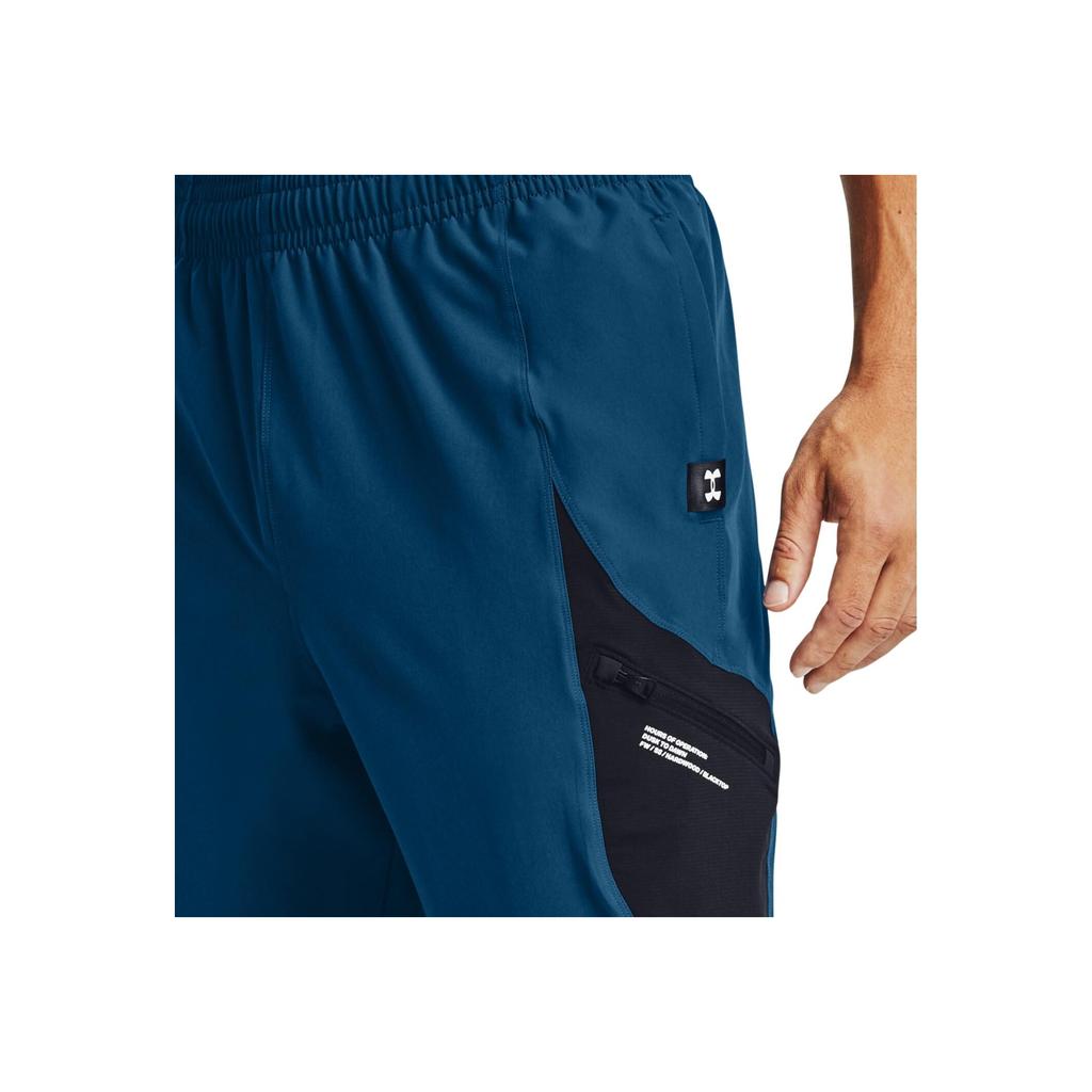 Under Armour Color Block Pocket Vintage Sports Long Pants Men Bottoms Blue 1356875-581