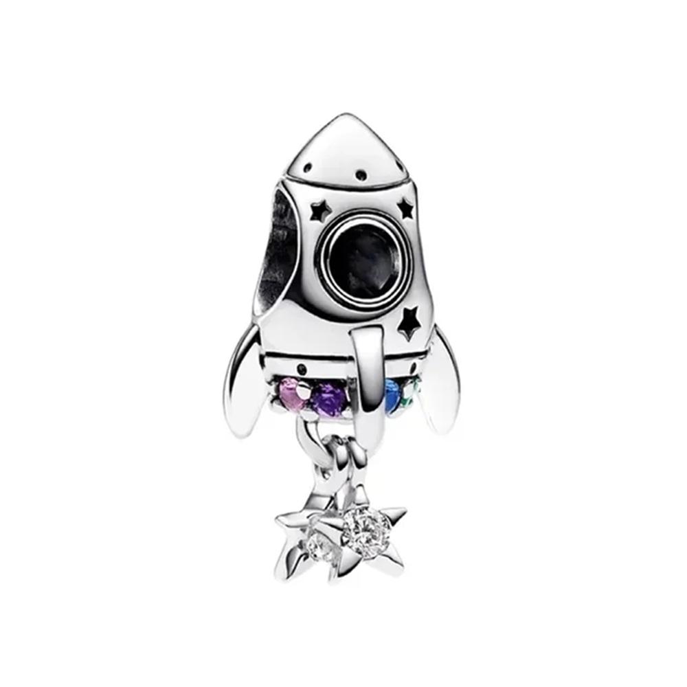 Fashion Copper Trinketsstarry Sky Astronaut Charm Bead Pandent Fit Original Pendant Copper Bracelet Diy Women Jewelry