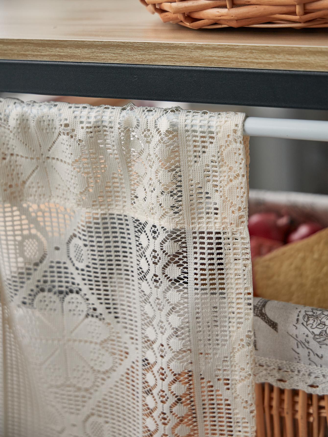 

Бежевые Короткие Прозрачные Ярусные Шторы для Кухни Полуштора Кулиска 150x60cm&Fixed Pleat бежевый