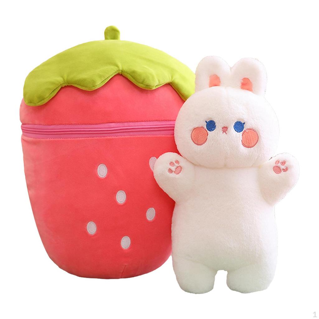 Adorable Reversible Strawberry Animal Plushie Gift for Kids And Adults
