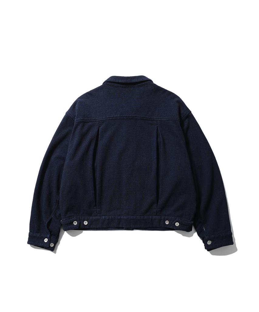 Anglan Heavy Sweat Trucker Jacket - Indigo
