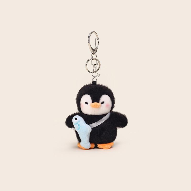 Back Fish Penguin Plush Keychain With Cartoon Design For Kids Collection And