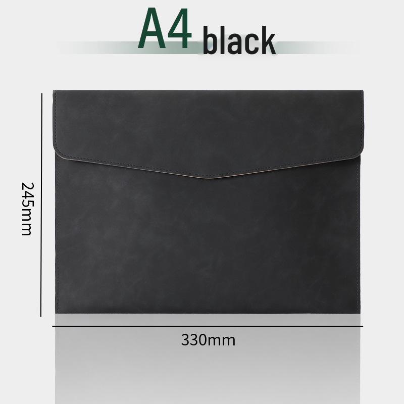 A4 Leather Waterproof Briefcase for Office & Business Use