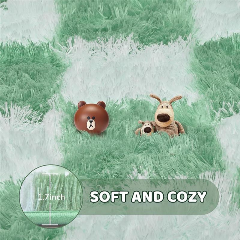 Karierte Runde Badezimmerteppiche, Maschinenwaschbarer Badteppich für Badezimmer Rutschfest Wasserabsorbierend Badematte Weich Plüsch Retro Kreis Badezimmermatte