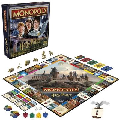 Monopoly Harry Potter Edition, Board Game, Magical Adventures At Hogwarts, from 8 Years Old, 2 To 6 Players